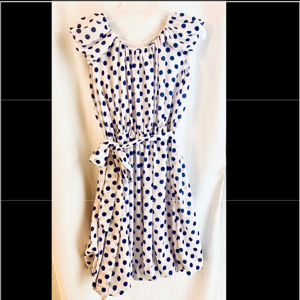 Cute navy polka dot dress by Blush, like new!